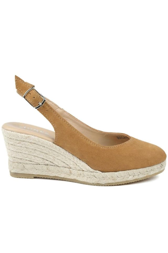 Jones Bootmaker Jones Bootmaker Women's Raisa Leather Buckle Fasten Espadrilles in Tan - 2