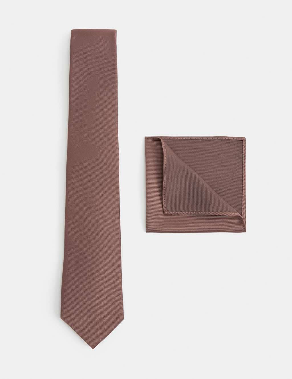 Marks & Spencer M&S Tie & Pocket Square Set Mocha