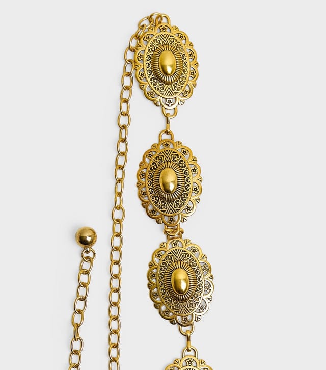 Public Desire Gold Tone Oval Chain Belt Public Desire New Look - 3