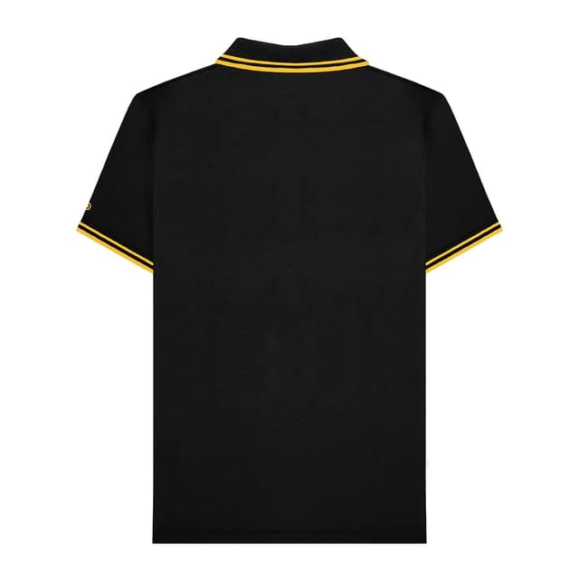 Lambretta Lambretta Men's SS25 Two Tone Tipped Polo Shirt in Jet Black - 2