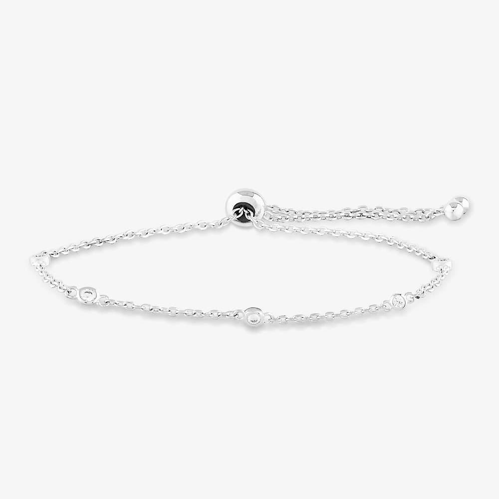 Rosa Lea Rosa Lea Silver Toggle Bracelet with Cubic Zirconia