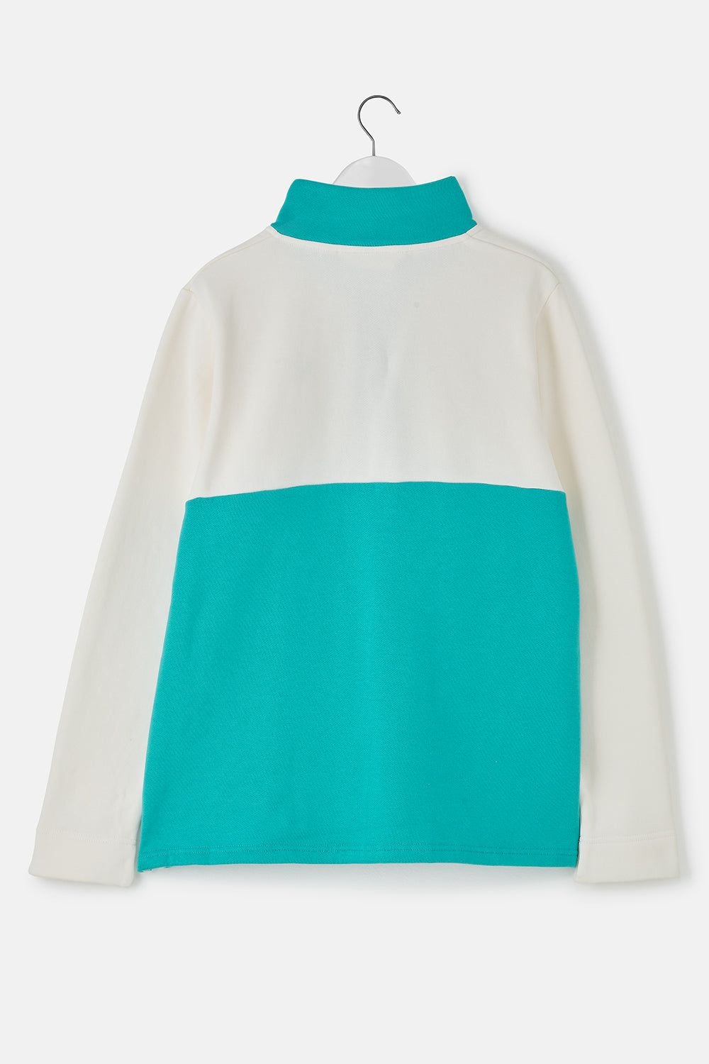 Lighthouse Clothing Lighthouse Clothing Women's Haven Jersey Popper Detail Cotton Top in Mid Blue - 3