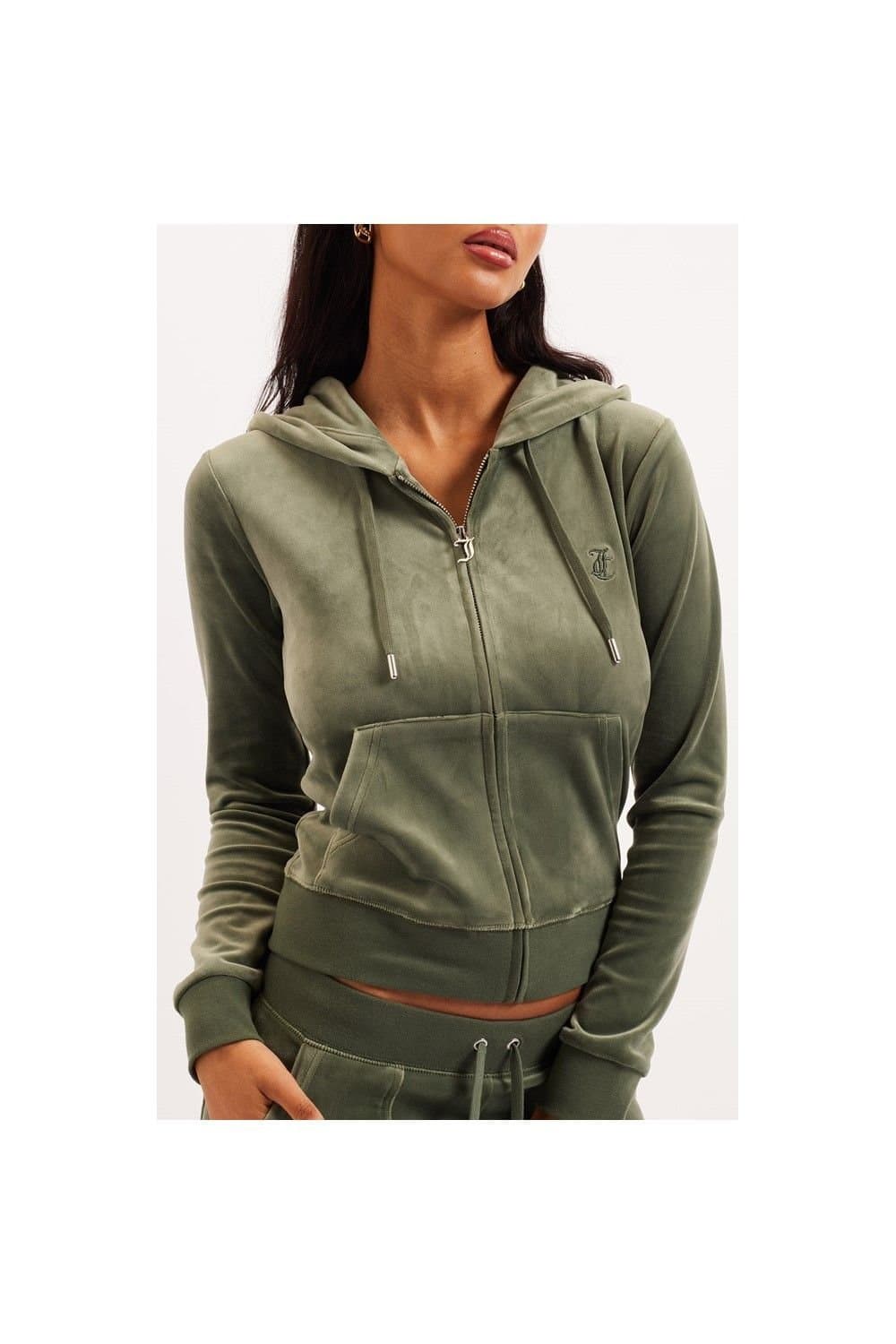 Juicy Couture Juicy Couture Women's Robertson Classic Jacket in Dark Green