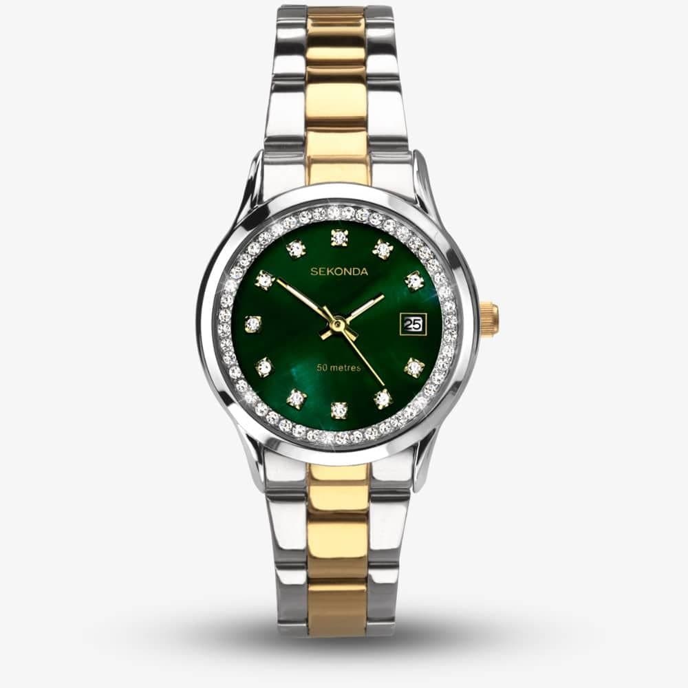 Sekonda Sekonda Women's Dress Catherine Two Colour Crystal Watch 40295 in Green