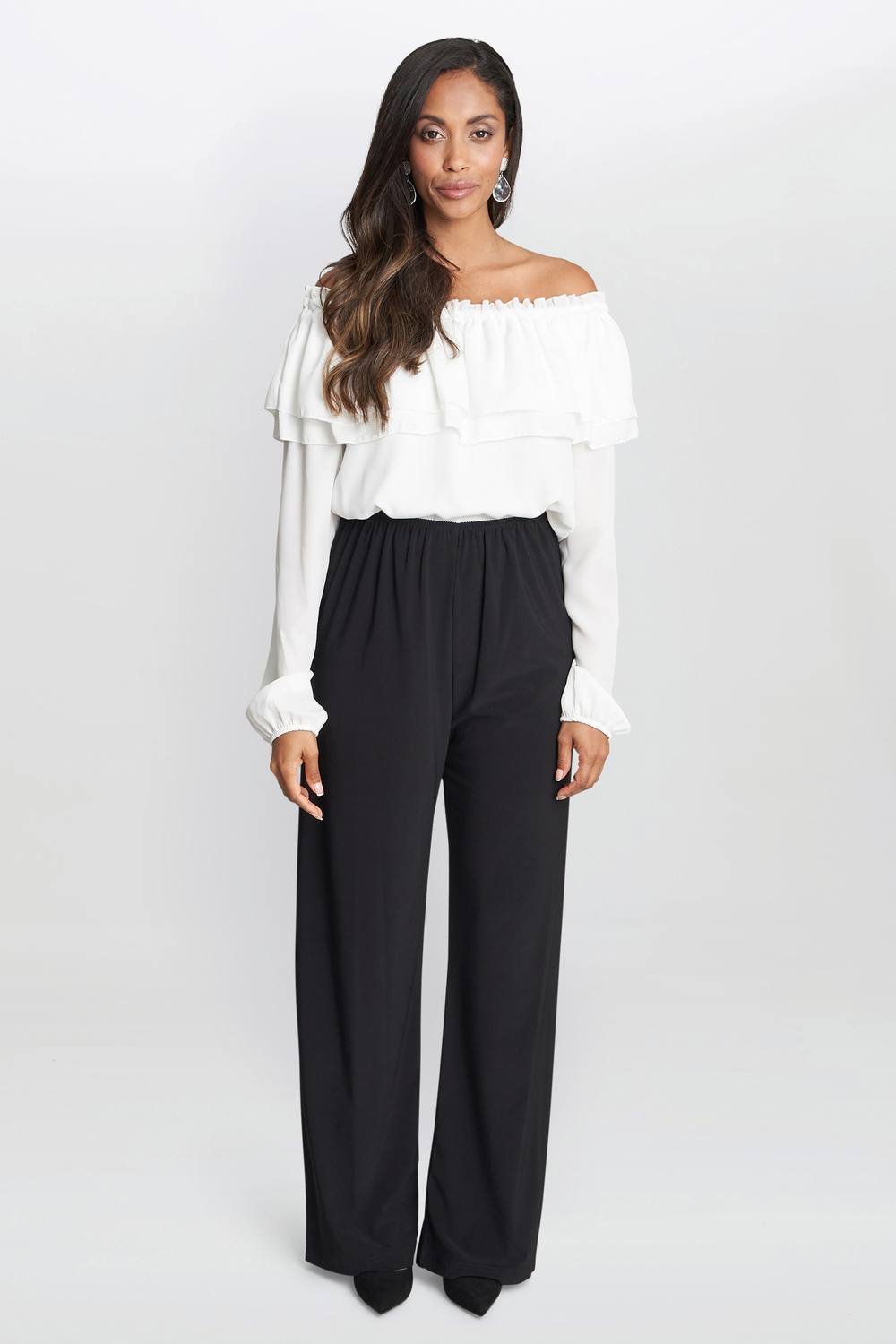 Gina Bacconi Gina Bacconi Women's Sharlene Matte Jersey Straight Leg Trouser in Black - 3