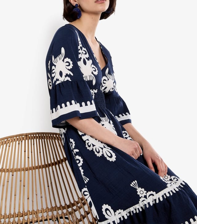 Apricot Women's Navy Floral Baroque Dress Apricot New Look - 2