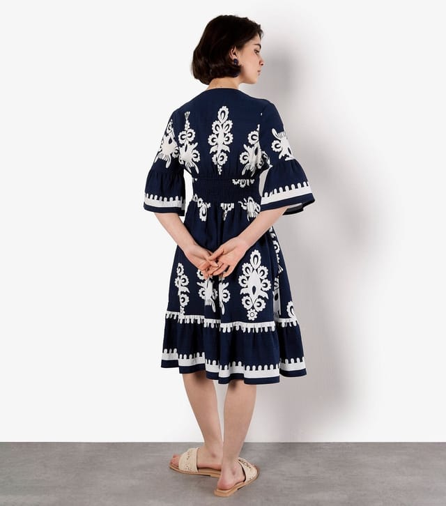 Apricot Women's Navy Floral Baroque Dress Apricot New Look - 3