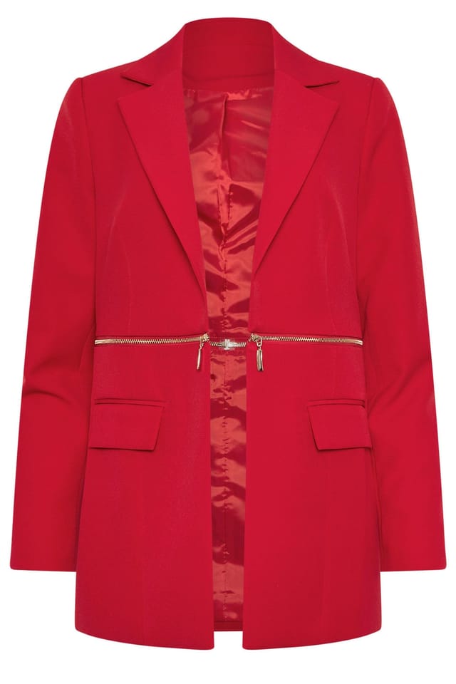Star By Julien Macdonald Star by Julien Macdonald Women's Zip Waist 2-In-1 Blazer in Red - 2