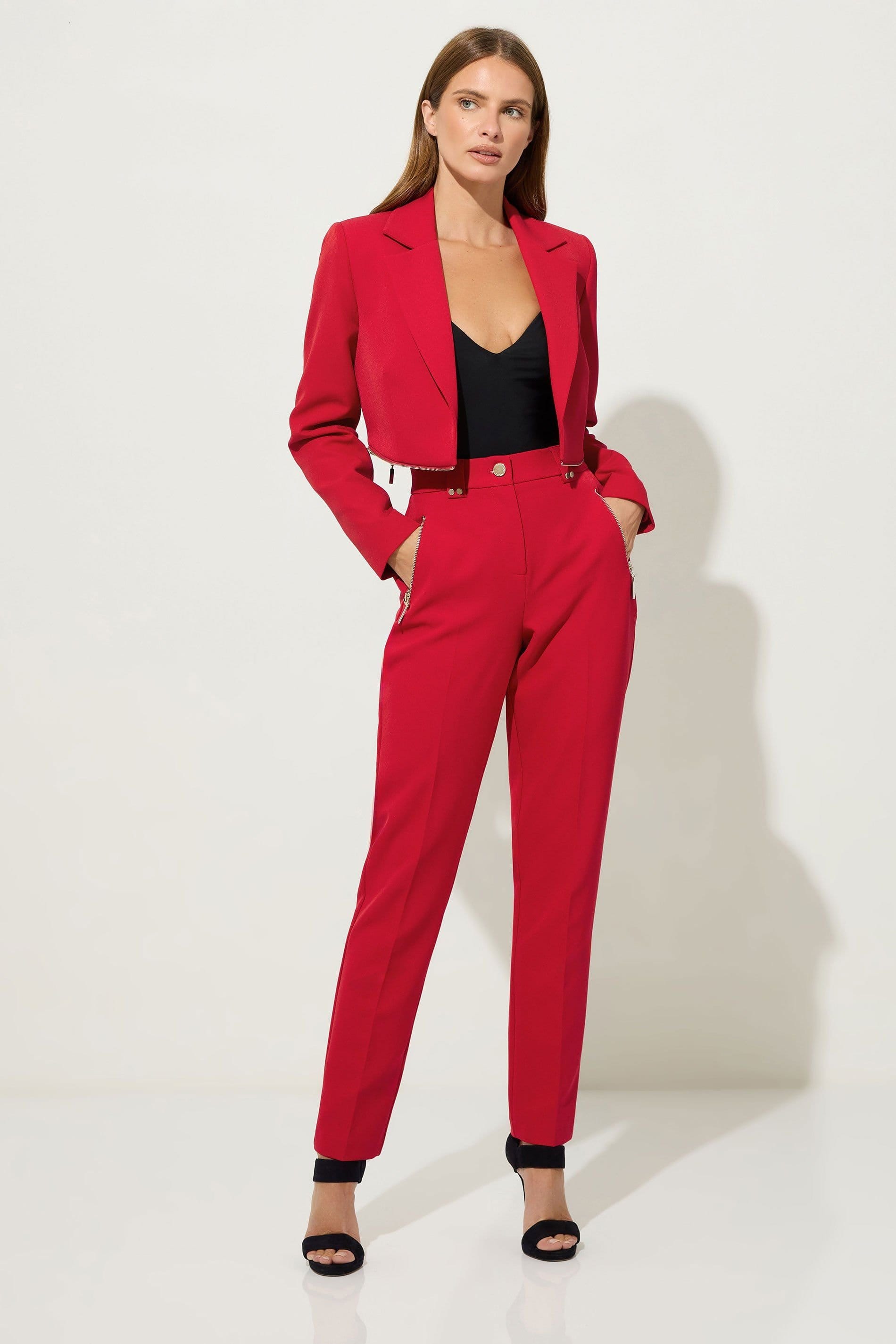 Star By Julien Macdonald Star by Julien Macdonald Women's Zip Waist 2-In-1 Blazer in Red - 4