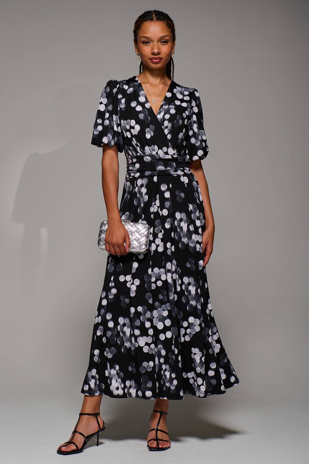 Jolie Moi Jolie Moi Women's Puff Sleeve Jersey Maxi Dress - 4