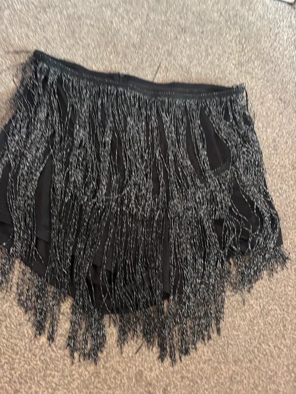Shein Shein XL 12-14 sequin tassel shorts festival party holiday same day post
