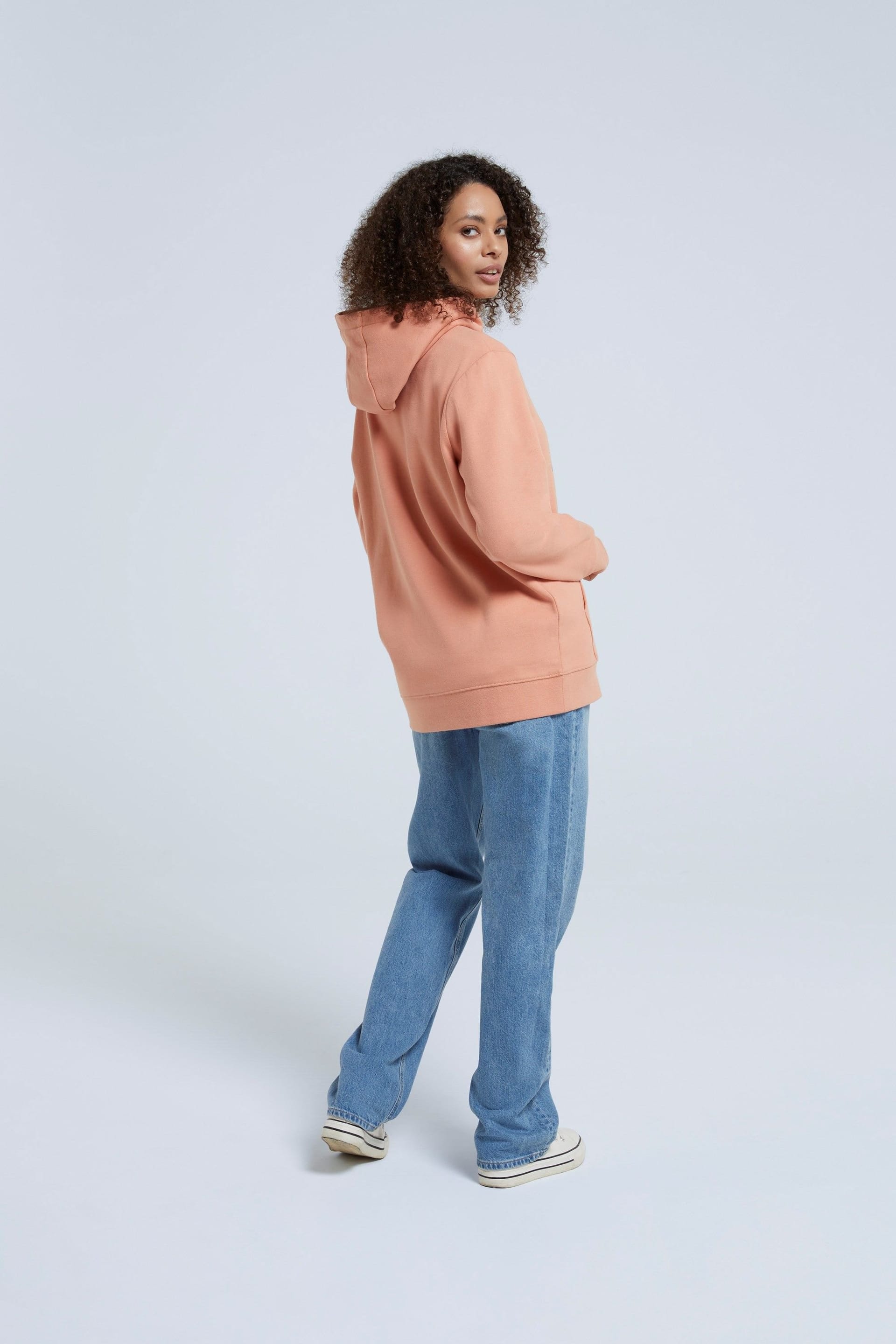 Animal Animal Women's 'Maya' Graphic Print Breathable Cotton Relaxed Fit Hoodie in Light Pink - 4