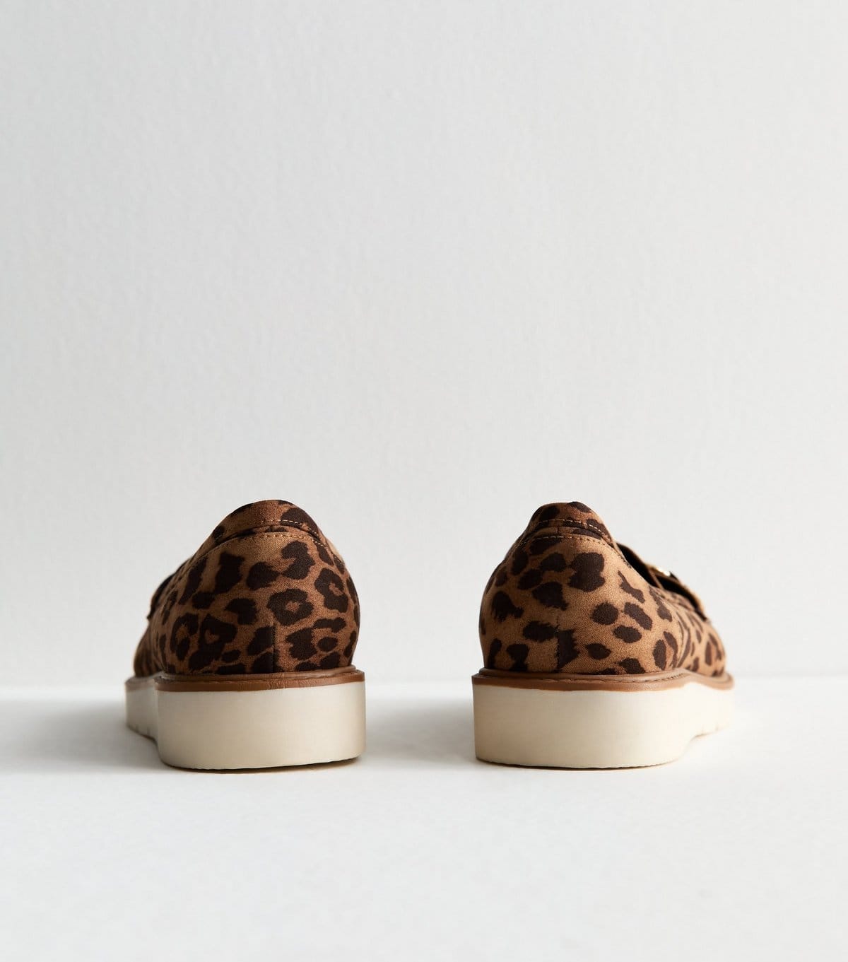 New Look Women's Wide Fit Brown Leopard Print Loafers New Look - 4