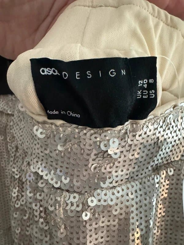 ASOS Silver sequin trousers