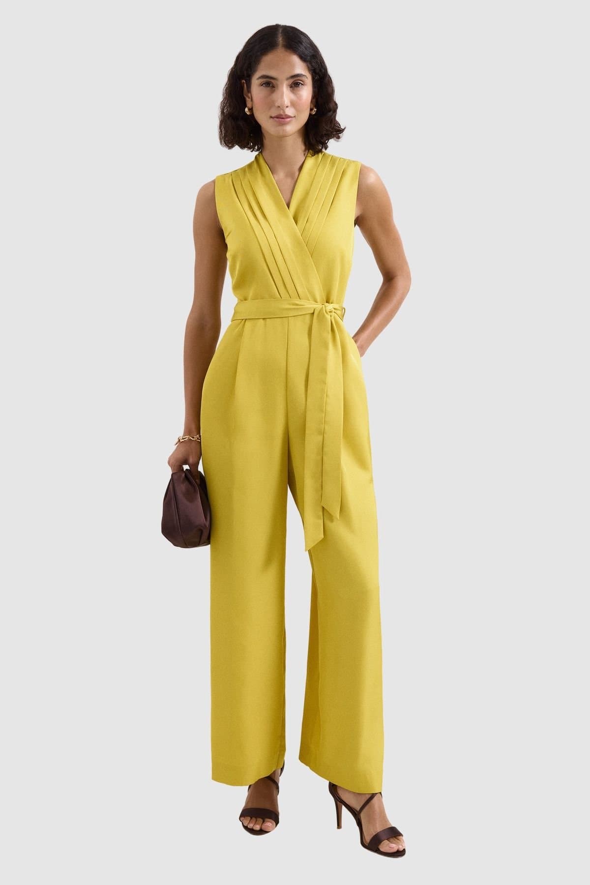 Phase Eight Phase Eight Women's Petite Taylor Jumpsuit in Mustard