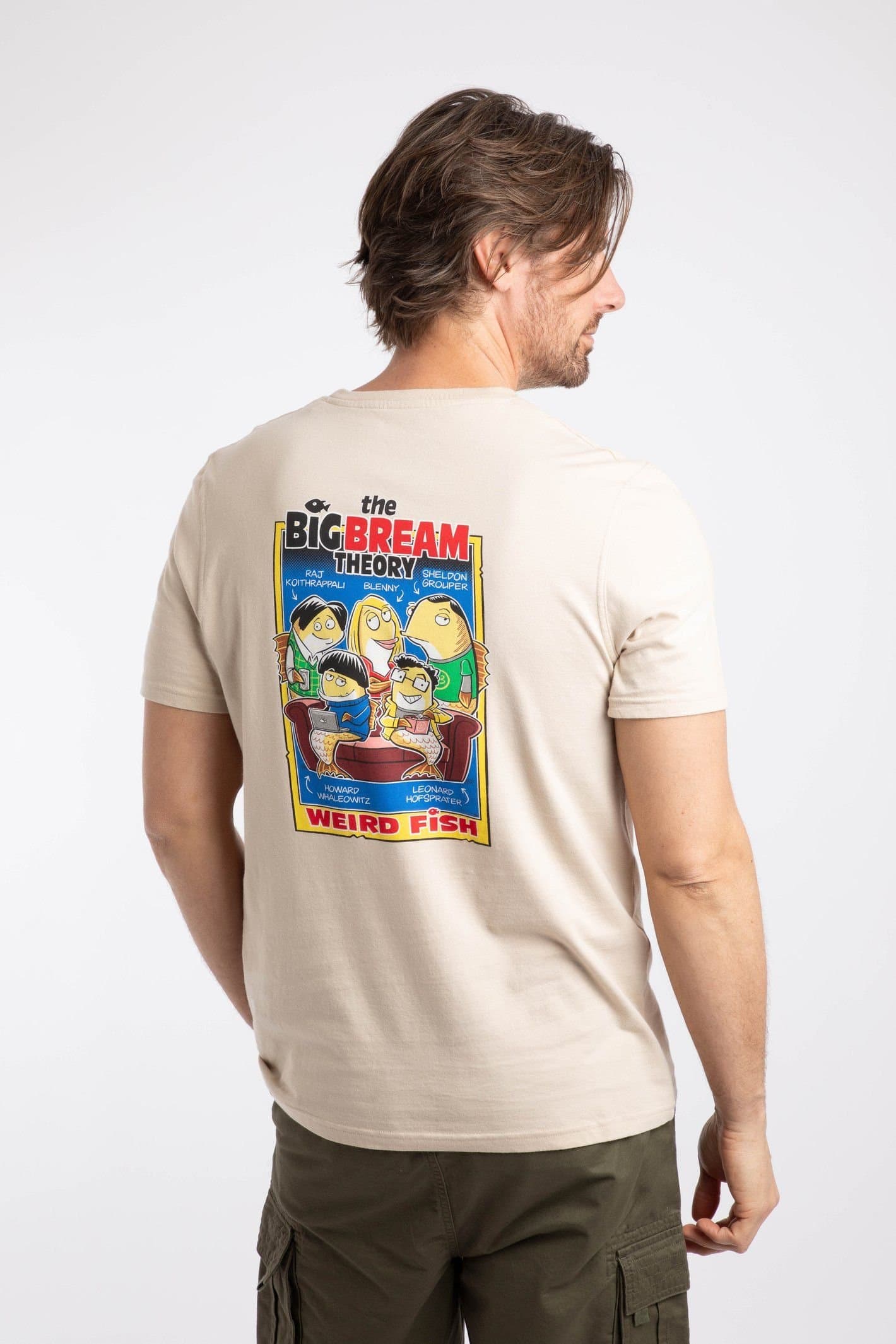 Weird Fish Weird Fish Men's Big Bream Theory Artist T-Shirt in Ecru