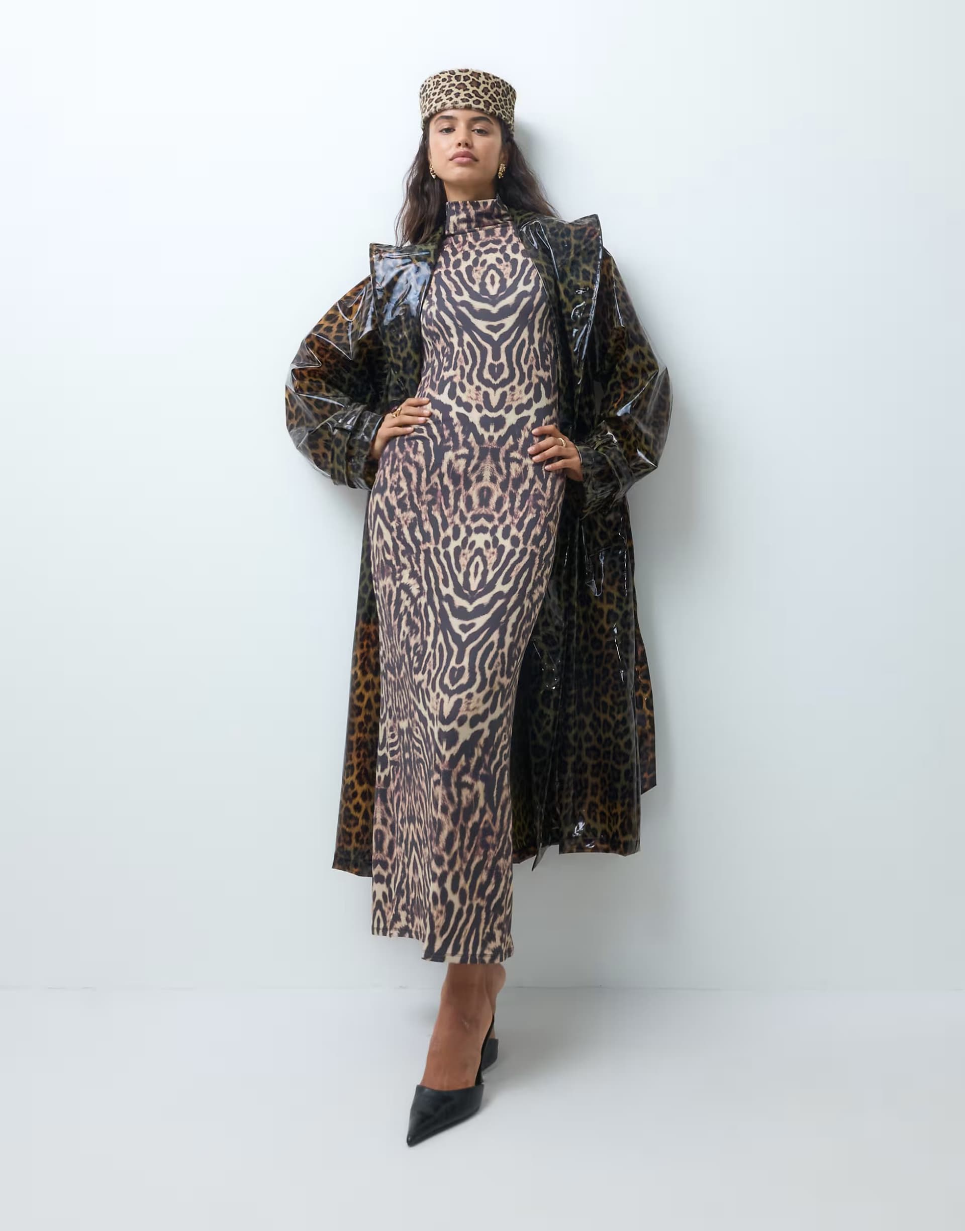 ASOS ASOS DESIGN leopard print maxi dress