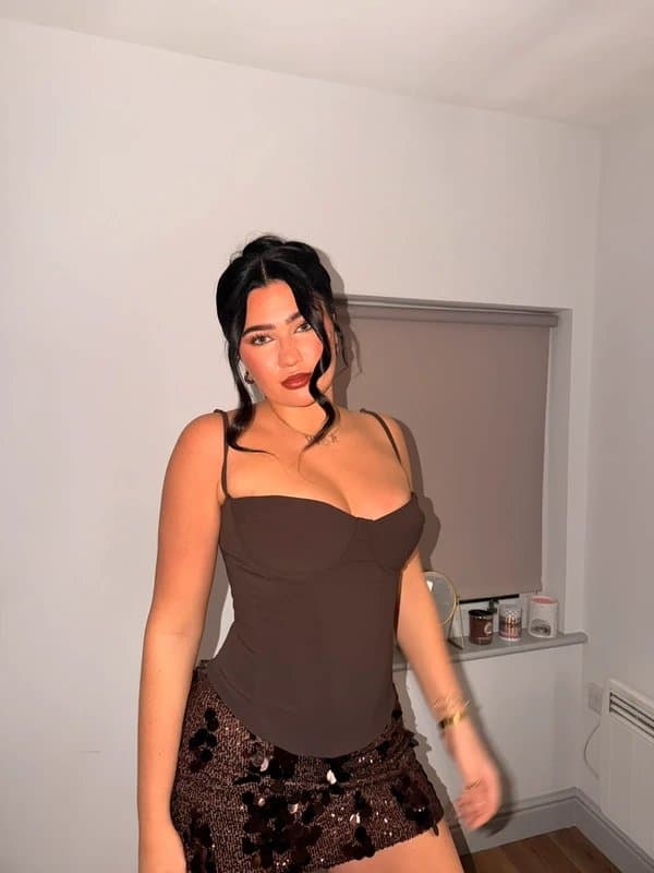 Bershka Bershka sequin/sparkly brown skirt