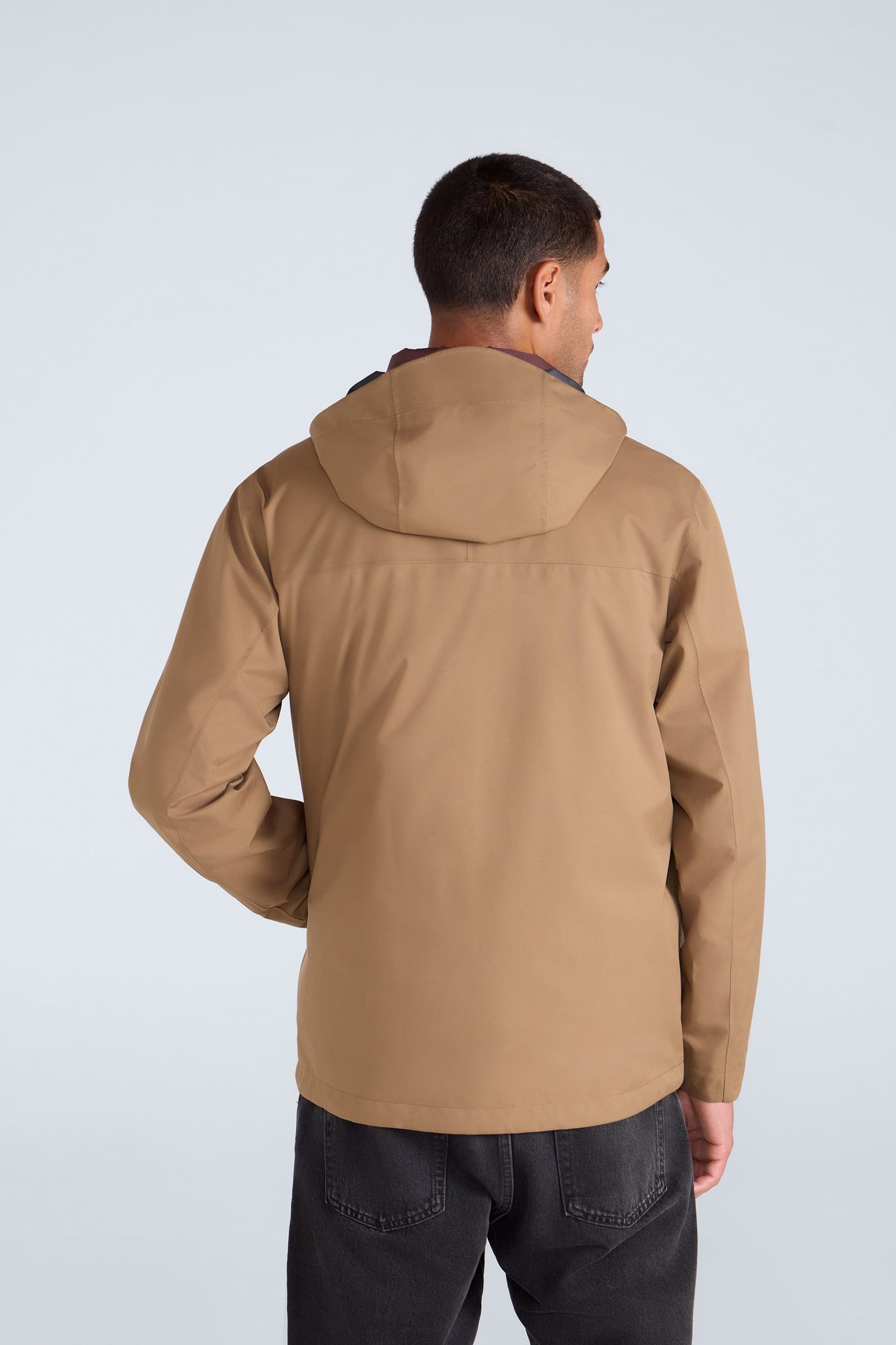 Animal Animal Men's 'Elements' Waterproof Breathable Adjustable Hood & Cuffs Jacket in Tan - 4