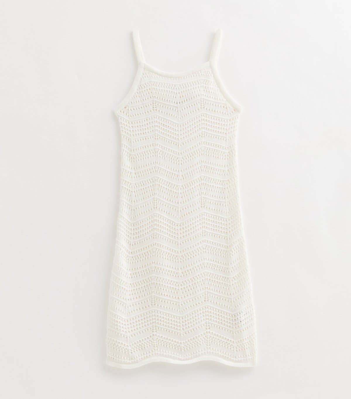 New Look Girls' White Crochet Beach Dress New Look