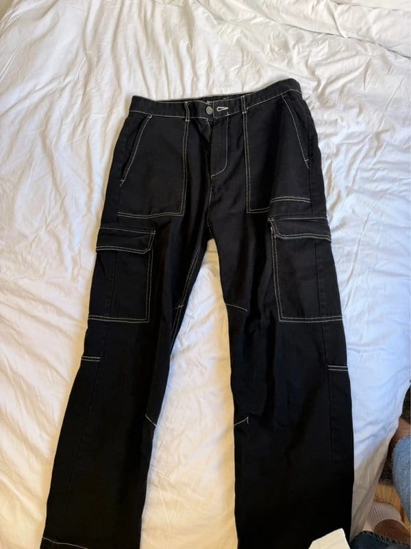 Bershka Black Cargo Pants
