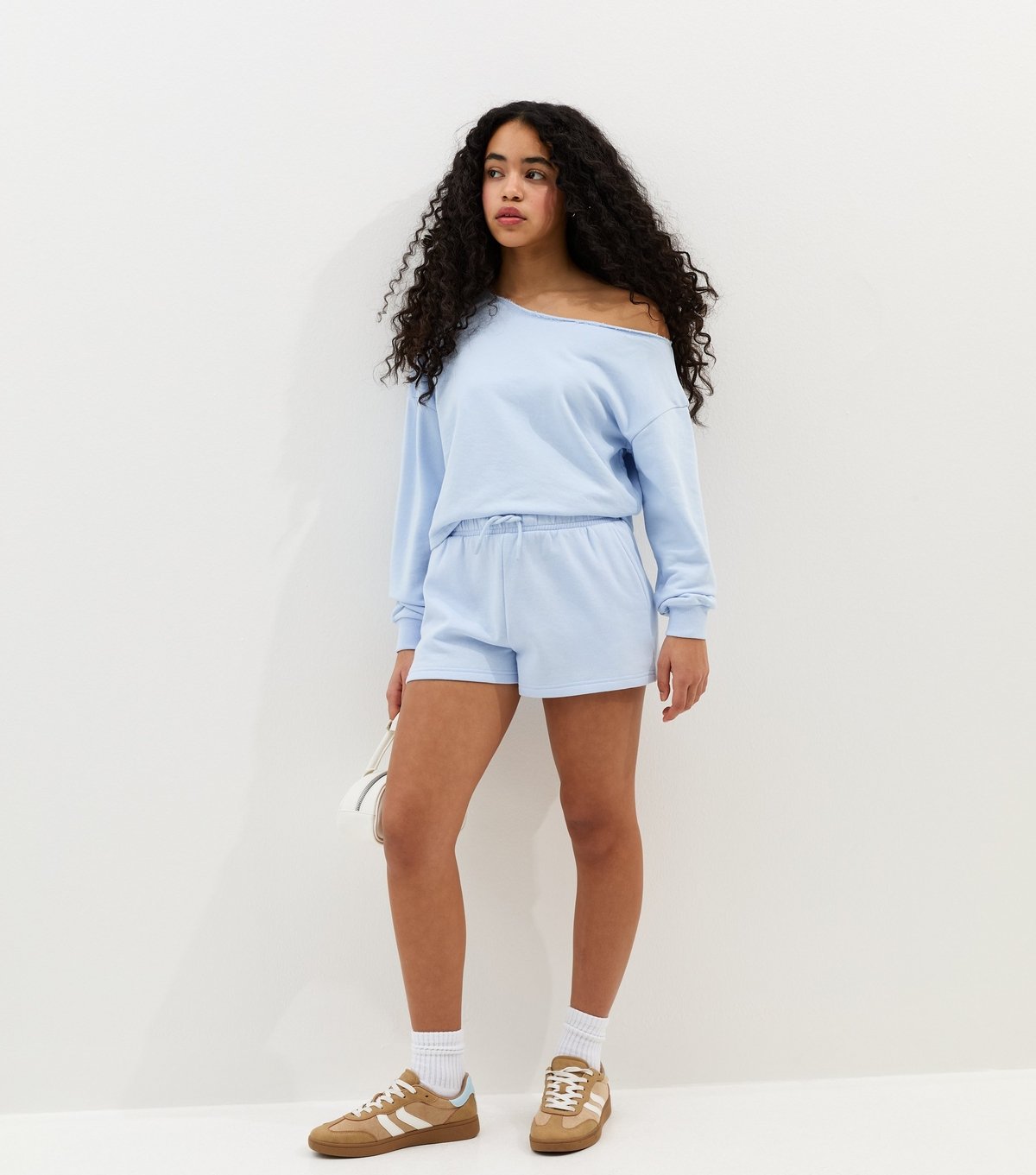 New Look Girls' Light Blue Drawstring Jogger Shorts New Look - 2