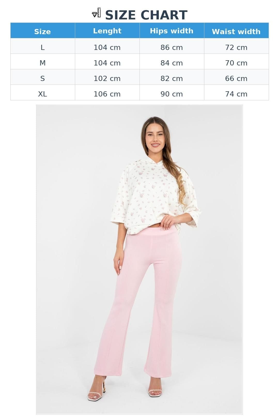 Love Lace Love Lace Women's Buttery Soft Sweatpants High Flare Track Trousers in Pink - 4