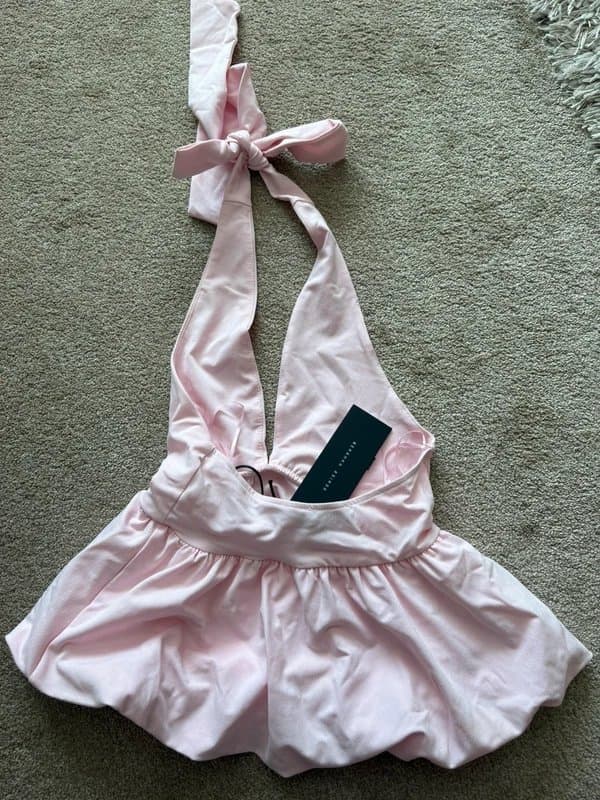 Bershka Pink Halter neck Top