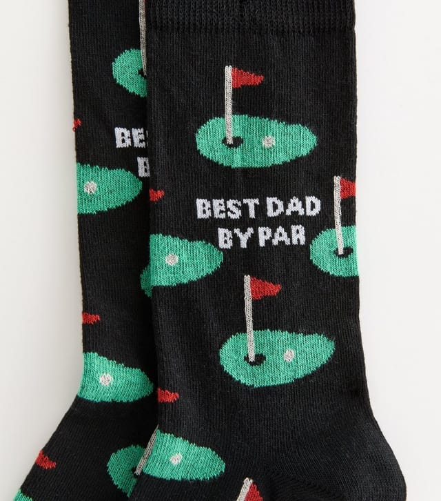 New Look Men's Black Best Dad By Par Socks New Look - 2