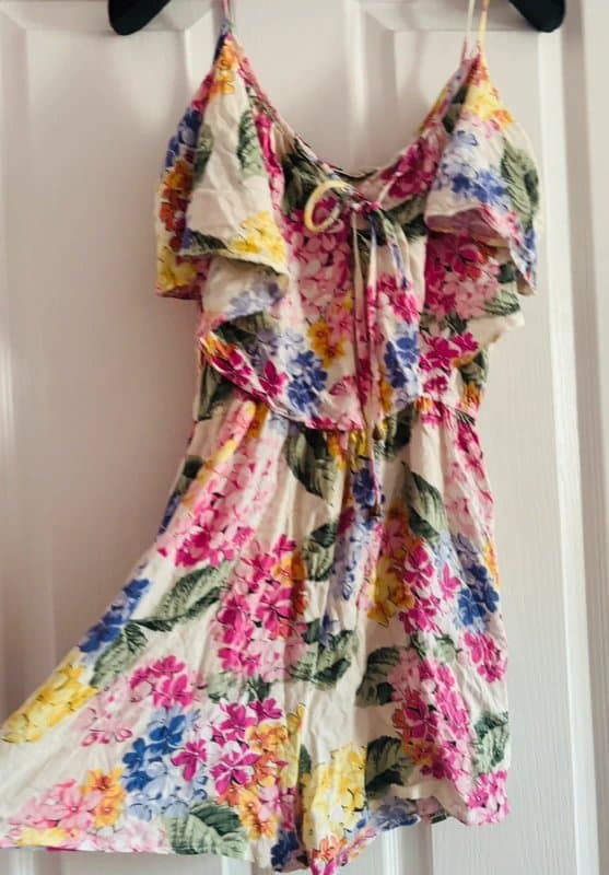 River Island River island ruffle 8 playsuit holiday beach party same day post