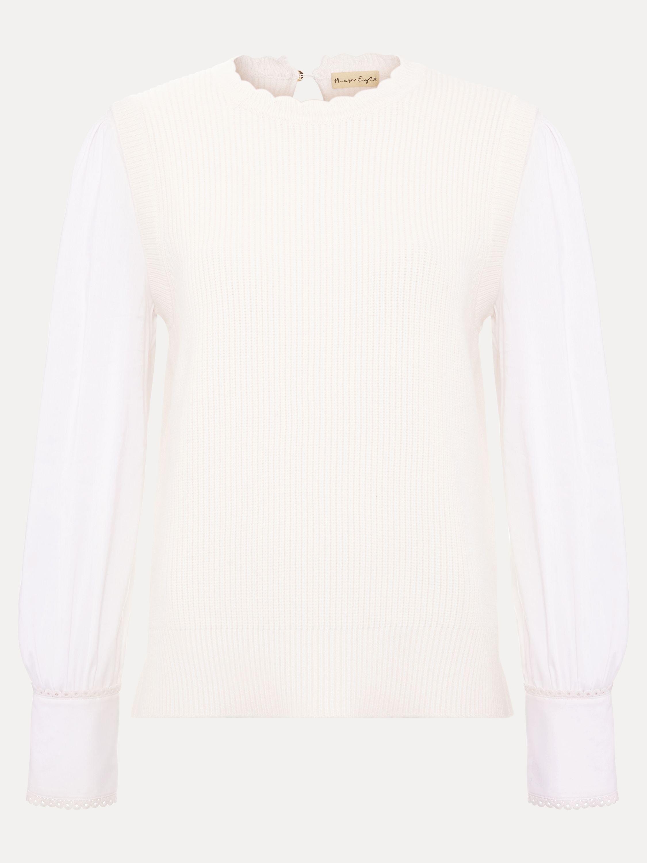 Phase Eight Phase Eight Women's Fleur Shirt Tank Top in Warm White - 2