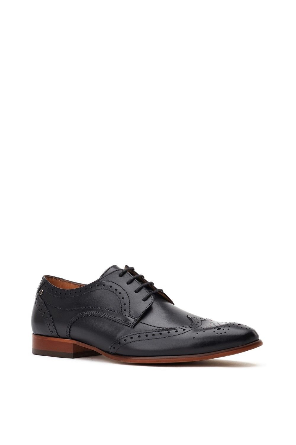 Base London Base London Men's Barbera Lace Up Brogue Shoe in Black - 4