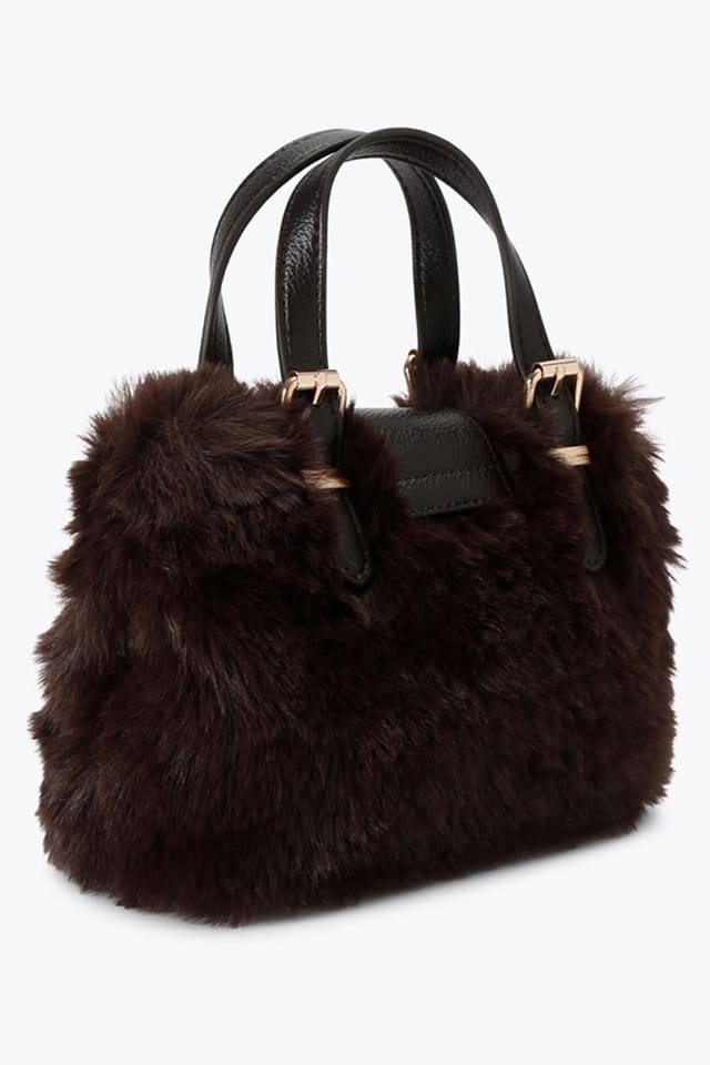 Carvela Carvela Women's 'Maria Micro Fur' Bag in Dark Brown - 3