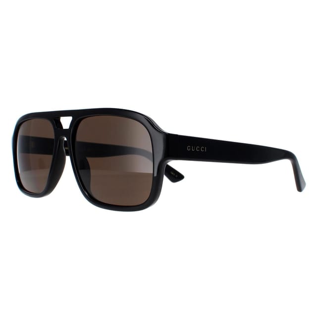 Gucci Gucci Men's Aviator Black Brown Polarised GG1342S - 2
