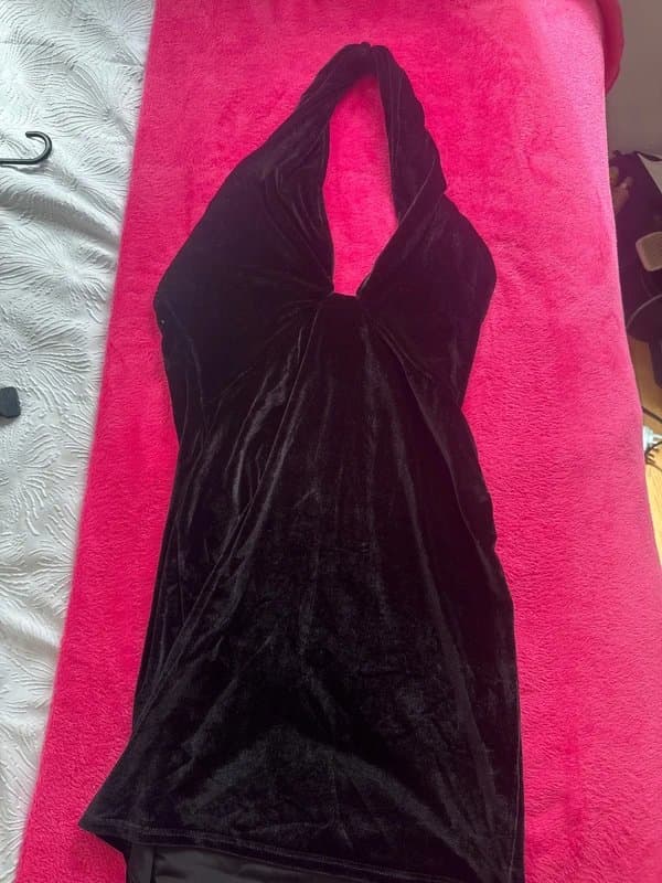 ASOS Design Black velvet dress