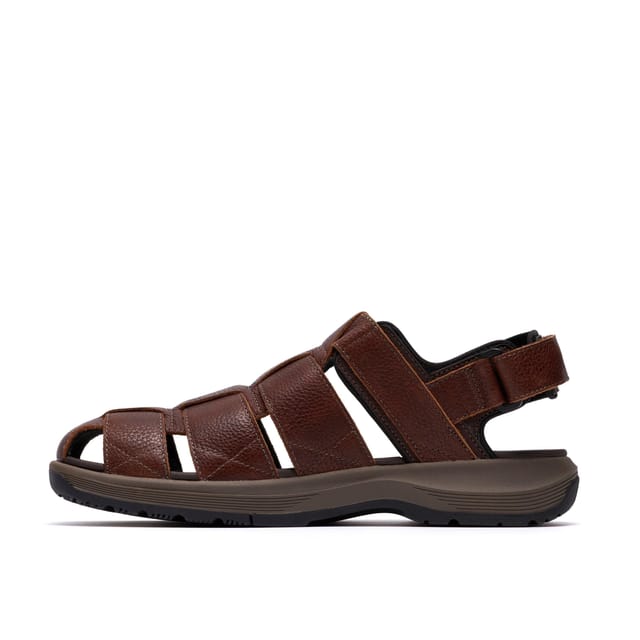 Clarks Clarks Men's Guideview Cove Dark Brown Leather Fisherman Sandals - 2