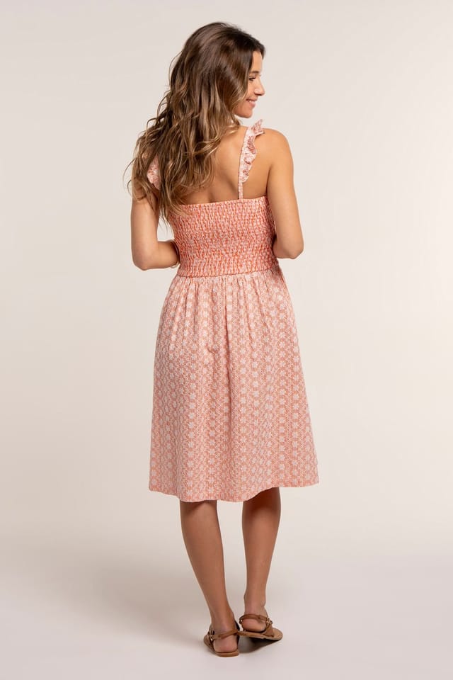 Brakeburn Brakeburn Women's FOSSIL DRESS in Coral - 2