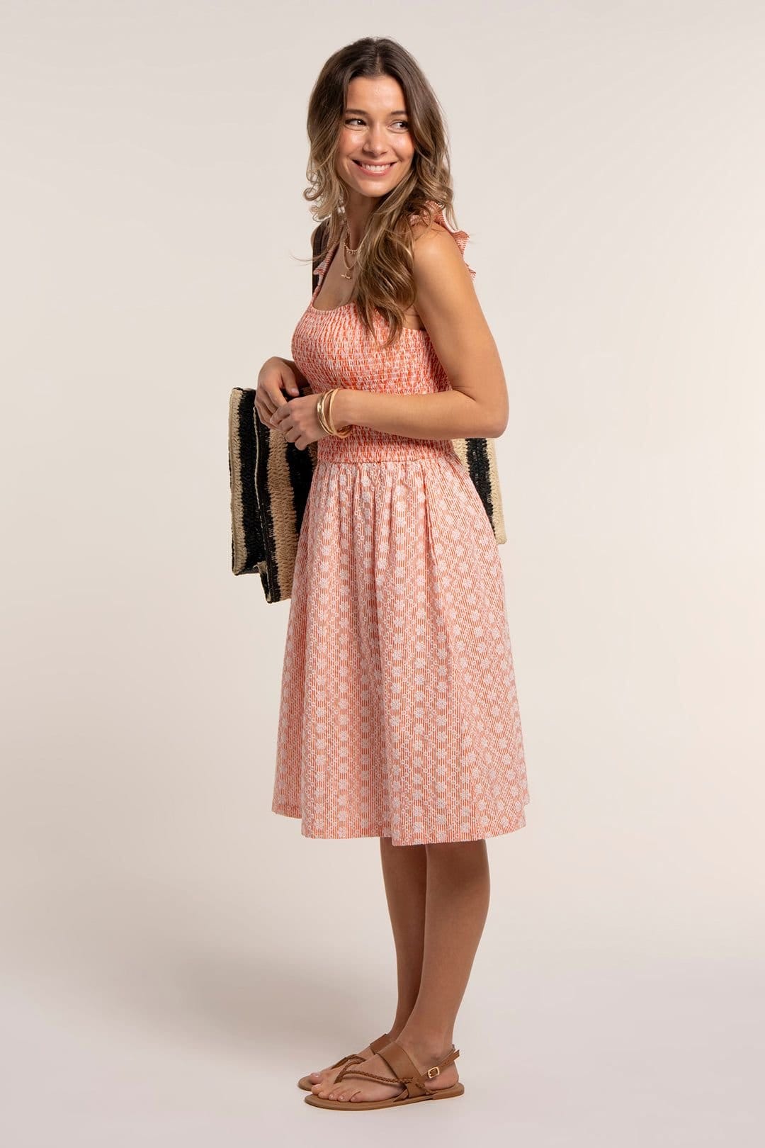 Brakeburn Brakeburn Women's FOSSIL DRESS in Coral - 4