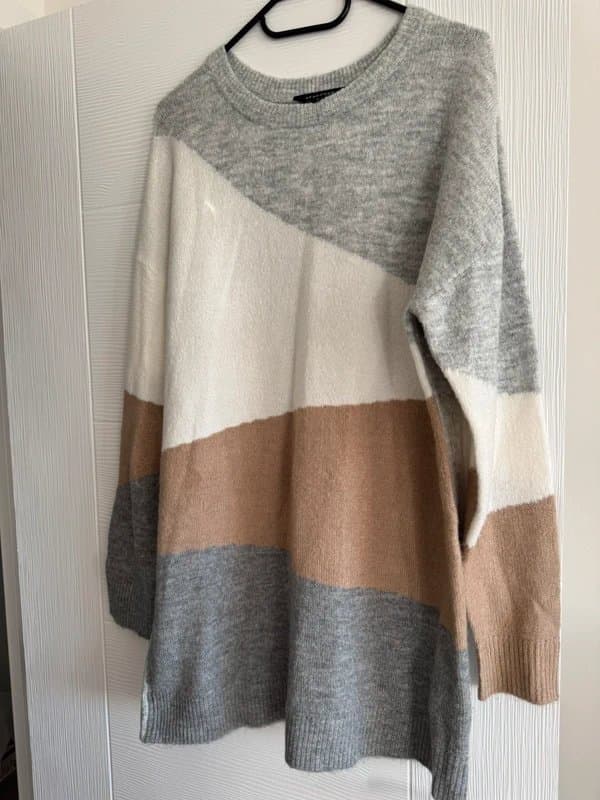 Peacocks Geometric Long Jumper/Jumper Dress