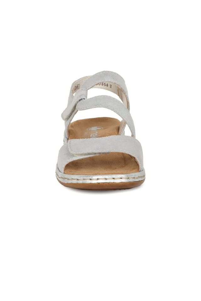 Rieker Rieker Women's 'Sphere' Riptape Sandals in Silver - 3