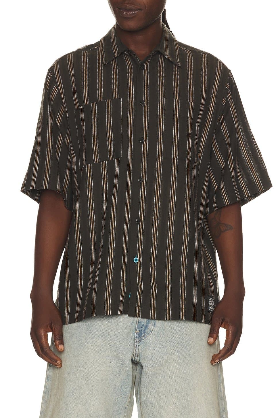 revolve Revolve Black & Gold Stripe Relaxed Fit Shirt by Scotch & Soda