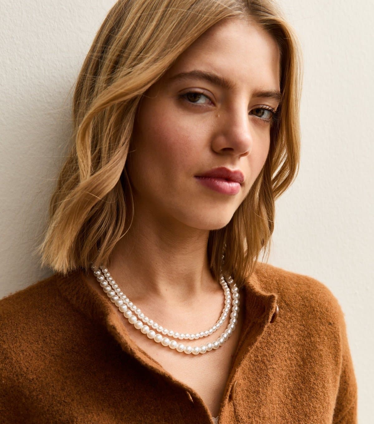 New Look New Look Cream Faux Pearl Necklace
