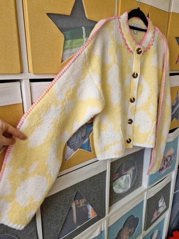 Never Fully Dressed Never fully dressed women's Yellow Zizi Cardigan size L (14-16)