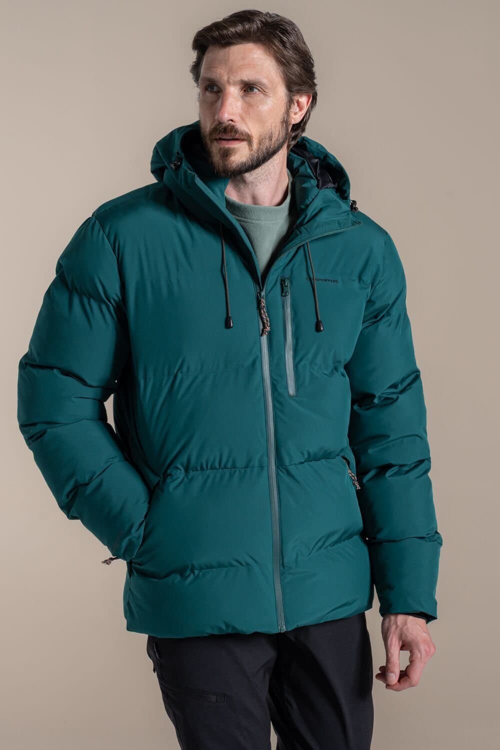 Craghoppers Craghoppers Men's Mardale Hooded Baffled Waterproof Jacket in Dark Green