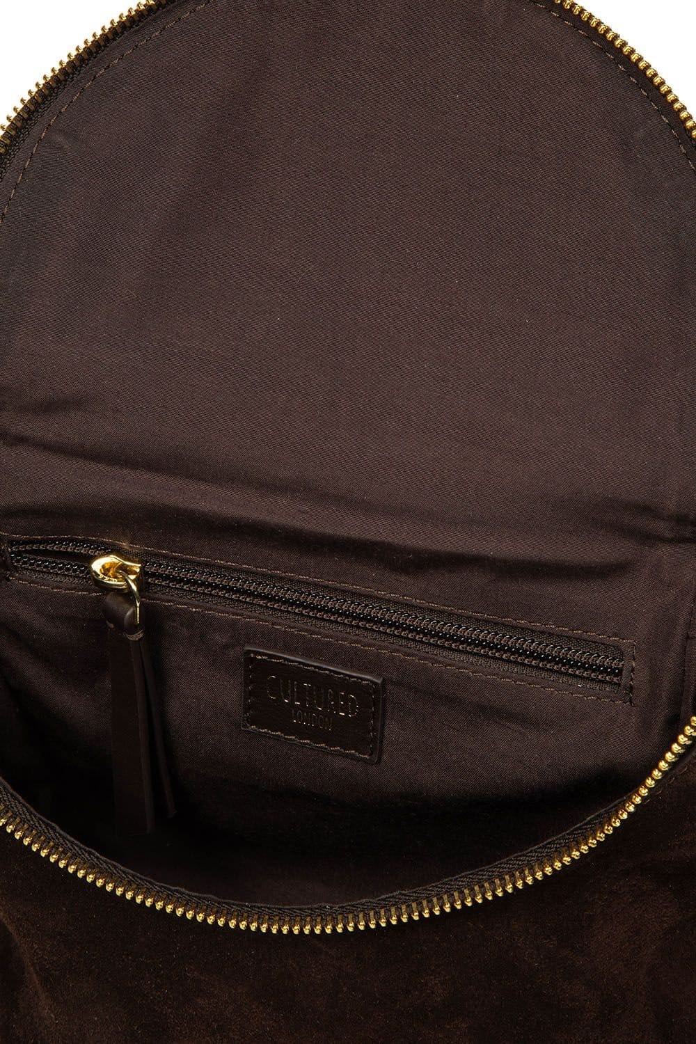 Cultured London Cultured London Women's 'Luisana' Suede Cross Body Bag in Dark Brown - 4