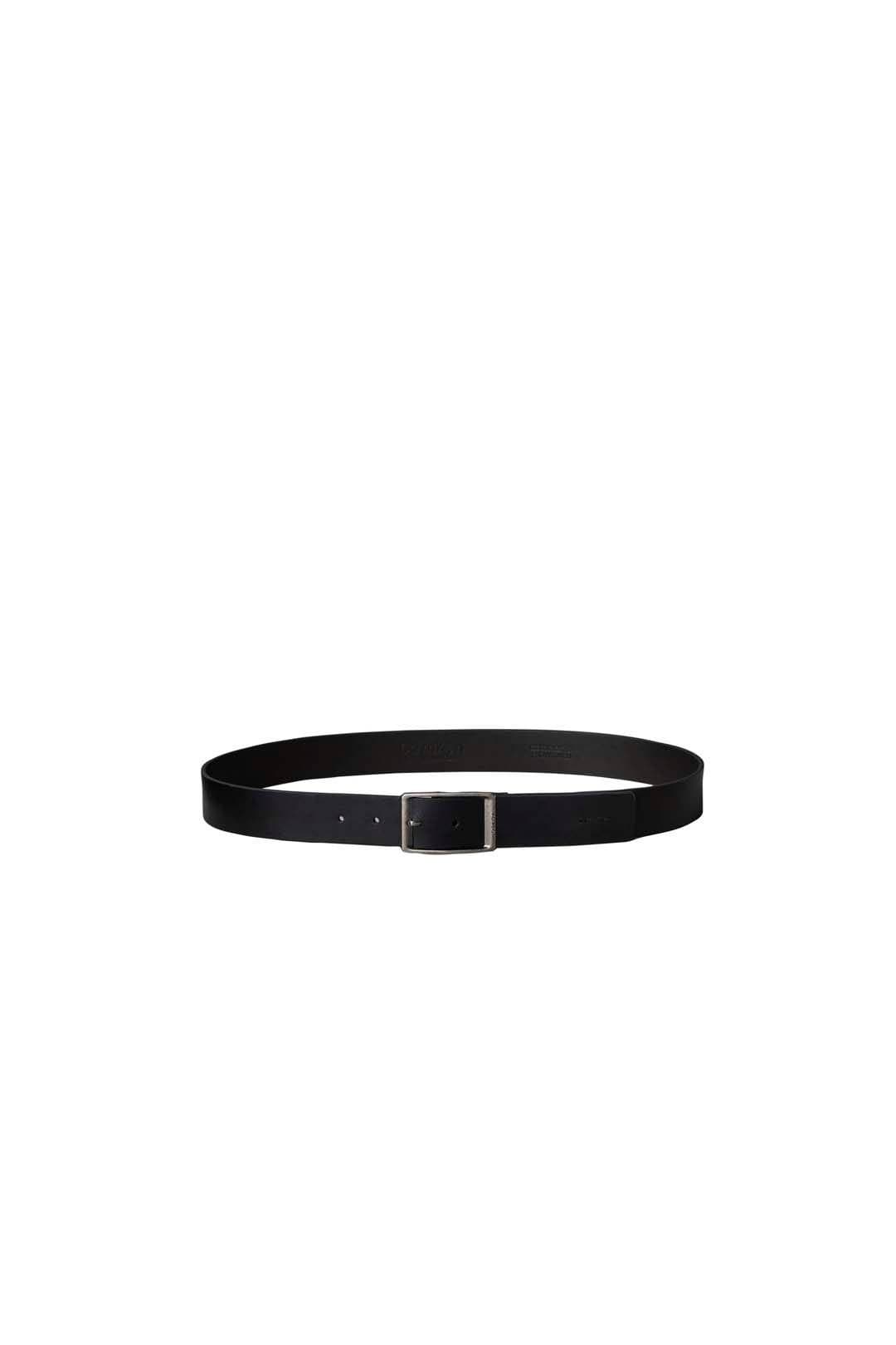 Calvin Klein Calvin Klein Men's Casual Round Buckle Tumbled 35Mm Black/Antique Silver in Black
