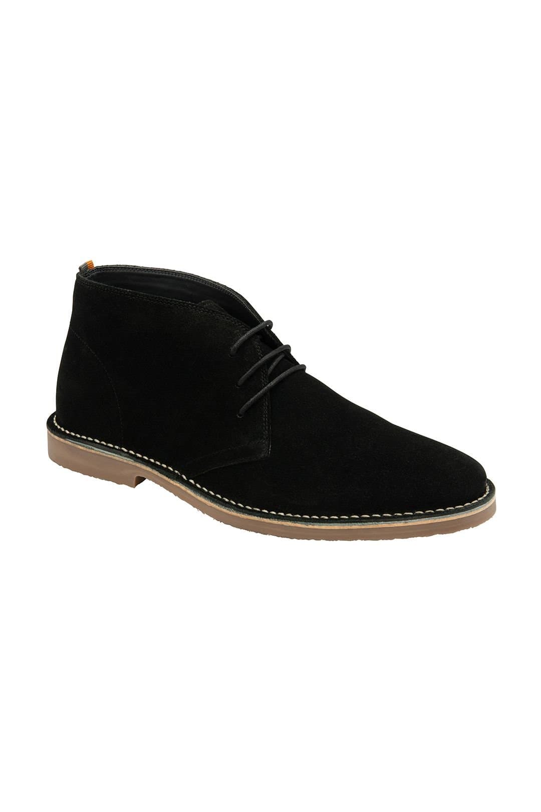 Frank Wright Frank Wright Men's Suede 'Edwin' Desert Boots in Black