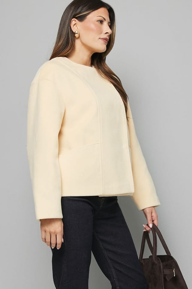 Wallis Wallis Women's Short One Button Jacket in Yellow - 2