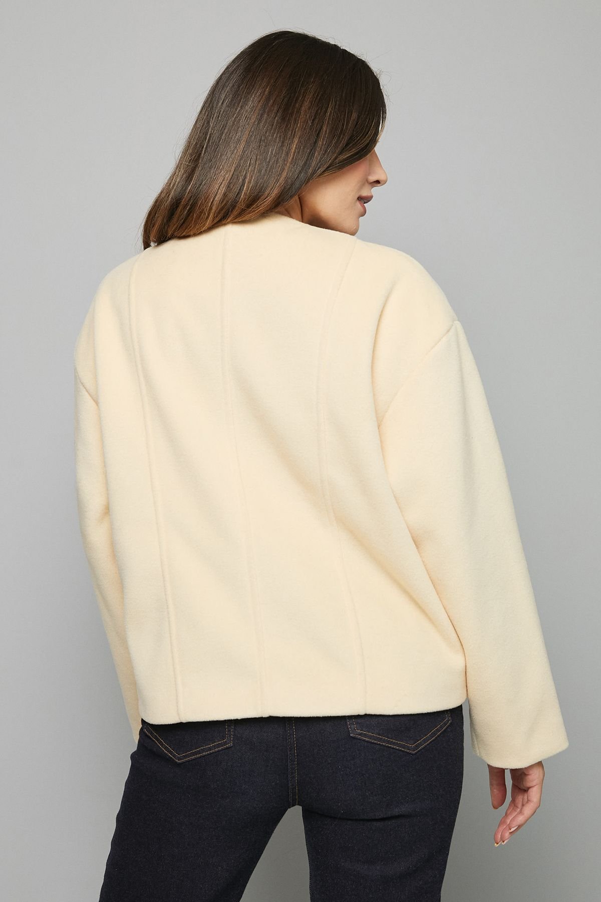 Wallis Wallis Women's Short One Button Jacket in Yellow - 3