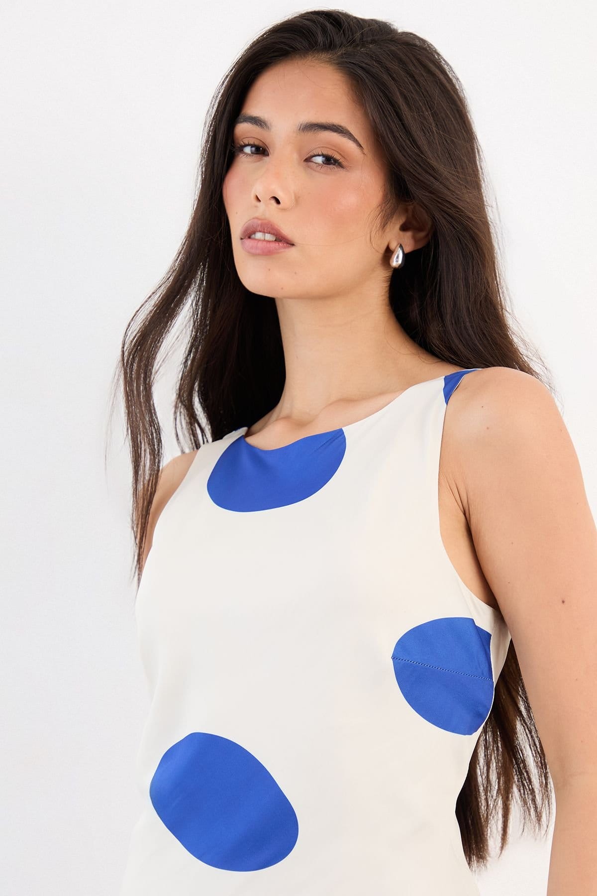 Warehouse Warehouse Women's Polka Dot Scoop Back Racer Maxi Dress - 4